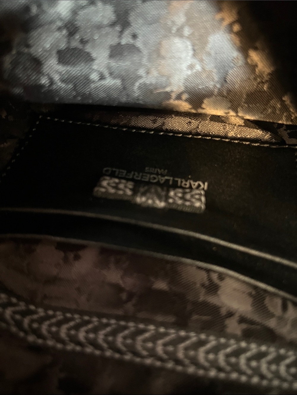Karl Lagerfeld Black Heart Crossbody with Crystal Stud Motif - Picture 7 of 8
